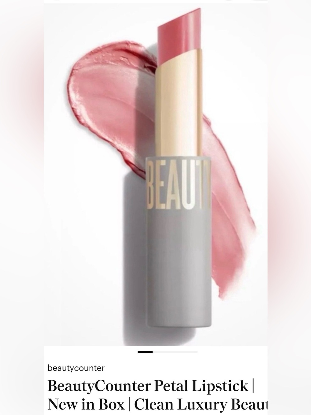 Beautycounter Petal Conditioning Lipstick. New.